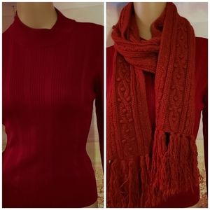 🔥Bundle!! Silk sweater size M and wool scarf